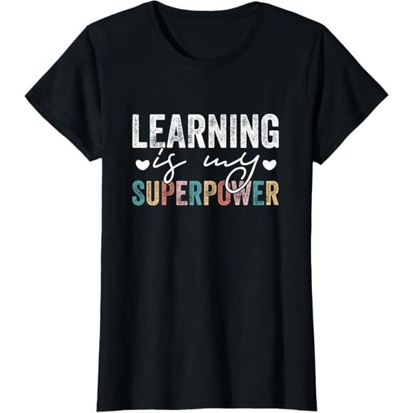 Learning is My Superpower T-Shirt Size XXL - Picture 1 of 4